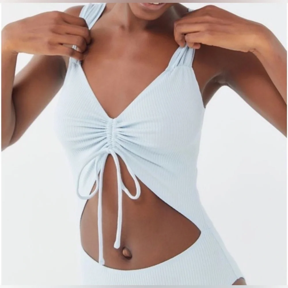 Out From Under from Urban Outfitters Beatrice Cinched Cutout Bodysuit, Size M - Picture 2 of 10